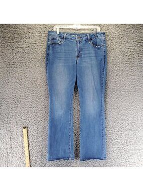 Old Navy Jeans Womens 12 Short Blue Kicker Boot-Cut Stretch Denim *Read*